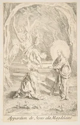 Le Christ apparaissant à Marie-Madeleine. Créateurs : Claude Gillot, Jacques Gabriel Huquier