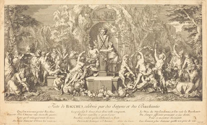 Fête de Bacchus, célébrée par des Satyres et des Bacchantes