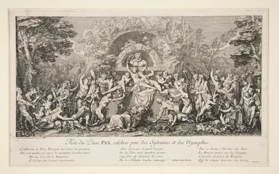 Fête du dieu Pan, célébrée par des Sylvains et des Nymphes