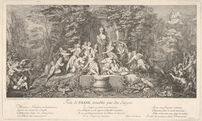 La fête de Diane, troublée par des Satyres