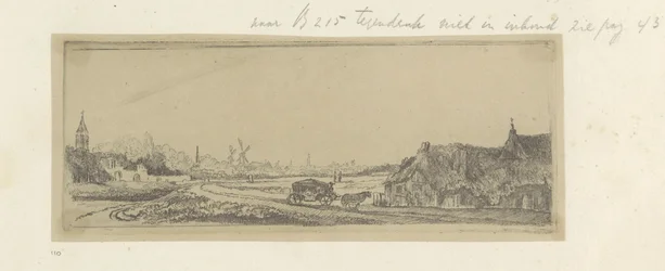 Paysage avec une calèche (Recueil de quatre-vingt-cinq estampes originales)