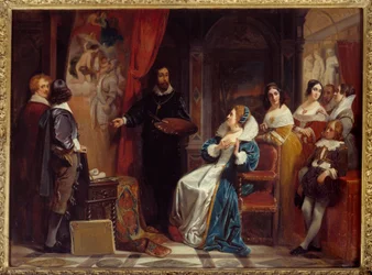 Reine de France Marie de Médicis (1573-1642) visitant l