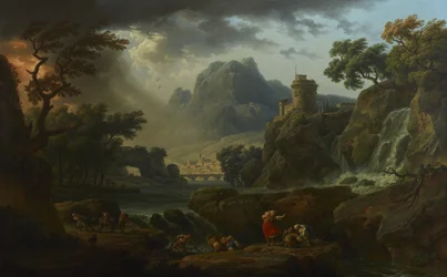 Paysage de Montagne avec une Tempête Approchante