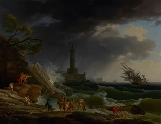 Tempête sur une côte méditerranéenne