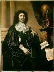 Portrait de Jean-Baptiste Colbert (1619-1683), ministre de Louis XIV. Peinture de Claude Lefebvre (1632-1675). 1666
