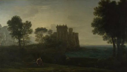 Paysage avec Psyché devant le palais de Cupidon Le Château Enchanté, 1664