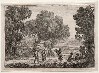 Paysage avec une danse de campagne (Petite planche)