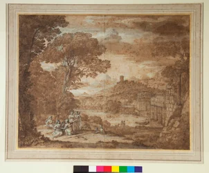 Paysage avec la nymphe Égérie pleurant Numa