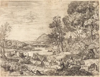 Berger et bergère conversant
