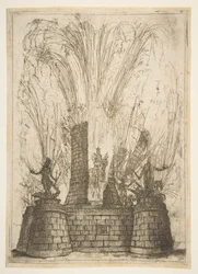 La Tour Ronde Rupturée pour Révéler la Statue du Roi des Romains, 1637