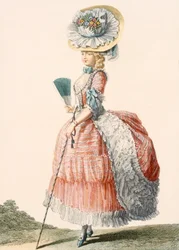 Robe de promenade pour dames, gravée par Dupin, planche de 