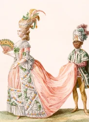 Robe de soirée élaborée pour dame, gravée par Le Roi, de 