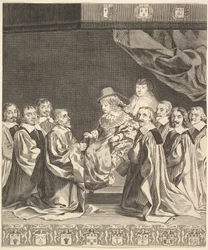 Frontispice : Les Ordonnances royaux, vers 1644.