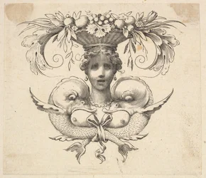 Cul-de-lampe : Buste de femme