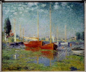 Argenteuil. Deux voiliers rouges