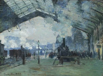 Arrivée du train de Normandie, Gare Saint-Lazare