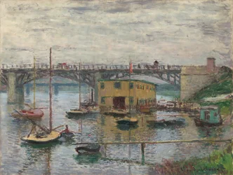Pont à Argenteuil par un jour gris