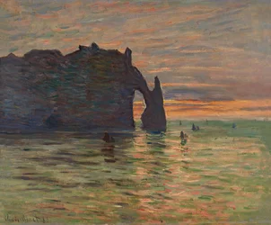 Coucher de soleil à Étretat