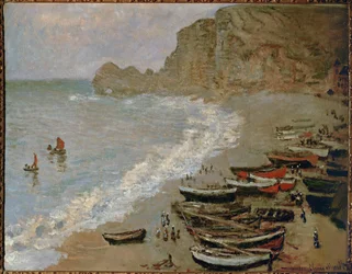 Etretat: La plage et port d