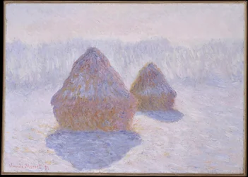 Meules de foin (Effet de neige et de soleil)