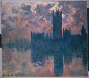 Le Parlement, coucher de soleil, 1902