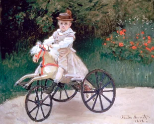 Jean Monet sur un cheval mécanique, 1872