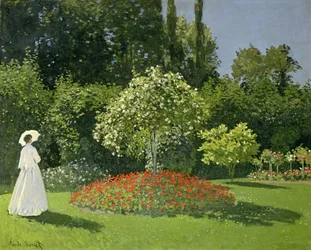 Jeanne Marie Lecadre dans le jardin