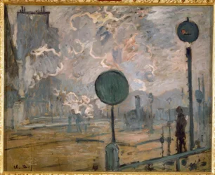 La Gare Saint-Lazare à l’extérieur (le signal)
