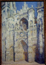 La cathédrale de Rouen, le portail et la tour Saint-Romain, plein soleil harmonie bleue et or. Peinture de Claude Monet (1840-1926) 1893. Paris, musée d