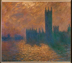 Le Parlement de Londres, ciel orageux (oil on canvas)