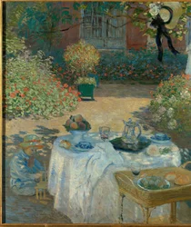 Le dejeuner dans le jardin de Monet a Argenteuil