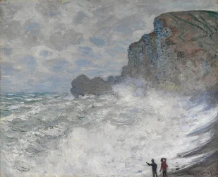 Temps rude à Étretat