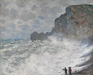 Temps rude à Étretat
