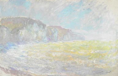 Les falaises de Pourville, mer agitée