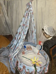 Le berceau - Camille avec le fils de l