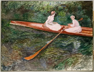 La barque à rames rose
