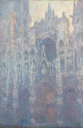 Le portail de la cathédrale de Rouen dans la lumière du matin