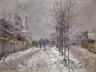 Le boulevard de Pontoise enneigé à Argenteuil, 1875