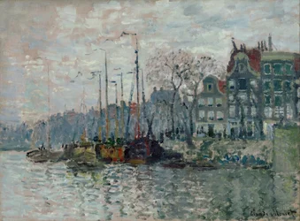 Vue sur la Prins Hendrikkade et la Kromme Waal à Amsterdam