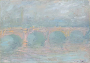 Pont de Waterloo, Londres, au coucher du soleil