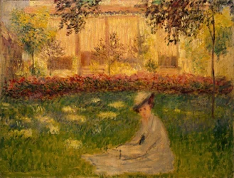 Femme dans un jardin