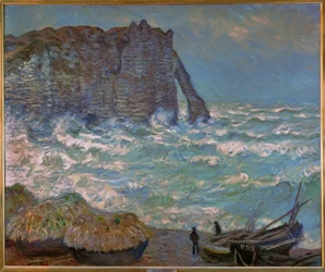 Étretat, mer agitée
