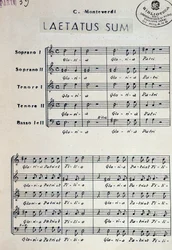 Partition musicale de Dixit dominus par Monteverdi