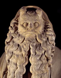 Art gothique flamand : le prophète Moïse (détail)
