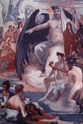 La défense de Jupiter pour sauver les Troyens ou les Grecs. Illustration de Clément Gontier (1876-1918) pour 