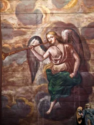 Locquirec (Finistère) / Saint-Jacques church, painted vault panelling (photo)