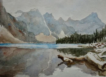 Lac Moraine IMG_2024, 2015 (aquarelle)