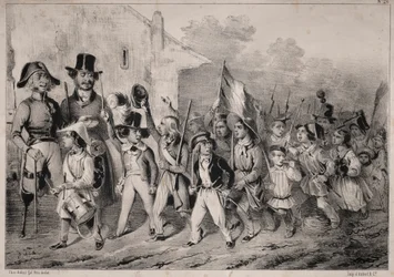 Actualités : Bon! Les moutards en veulent aussi! quand on parle de guerre! comme tout ça prend feu! ... On voit que c