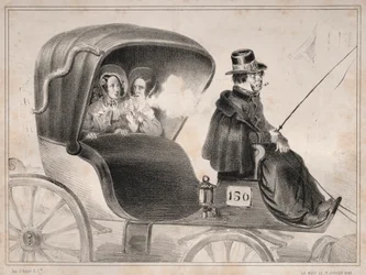 Actualités : Les inconvénients des voitures publiques : Le cocher de..., 1839