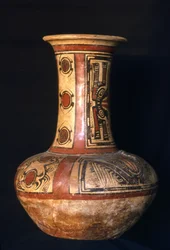 Pot à col haut, phase Cocle précoce, 700-800 après J.-C.